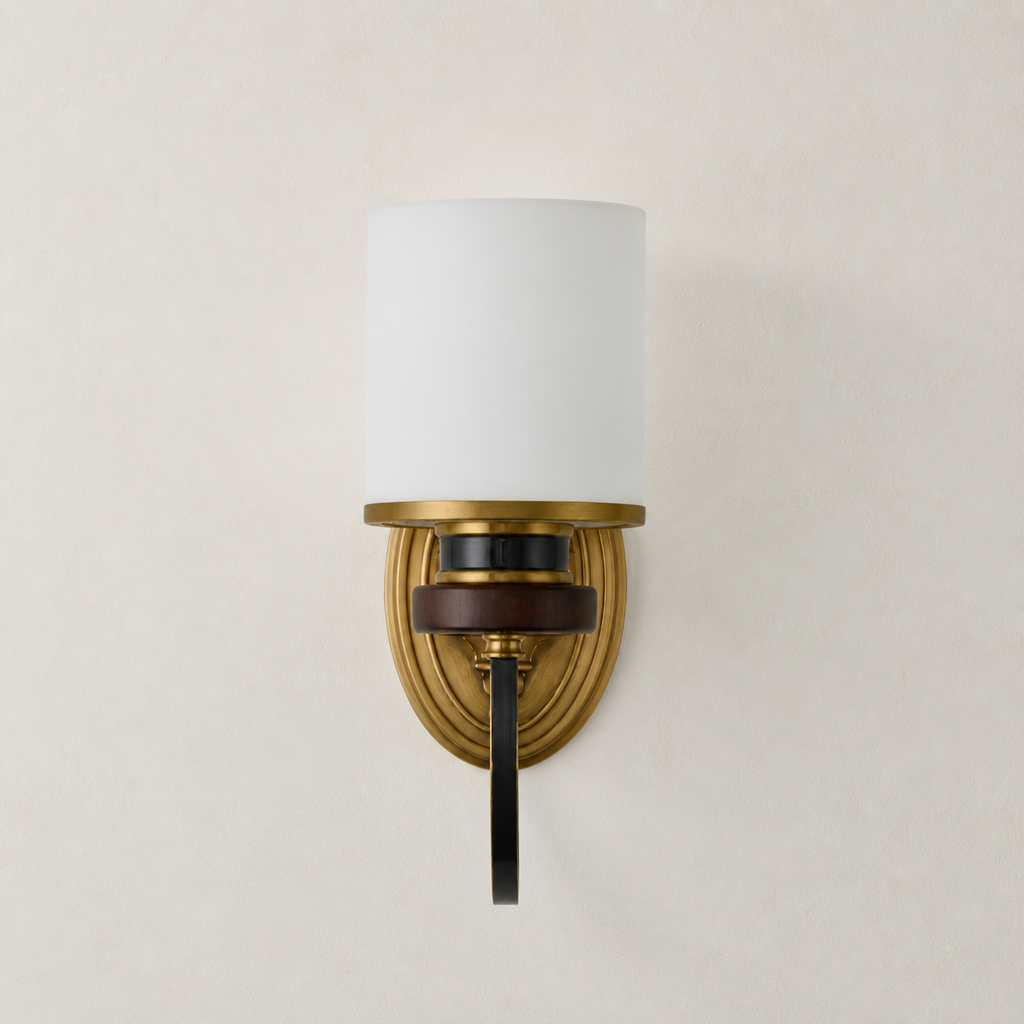 W&F Collection | Ashbourne Opal Glass Wall Sconce