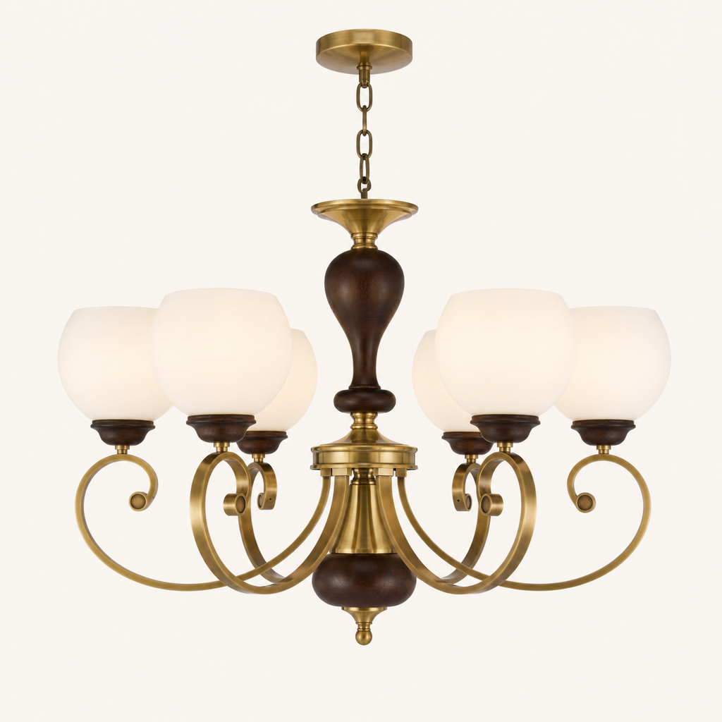 W&F Collection | Aurellane Opal Glass Chandelier