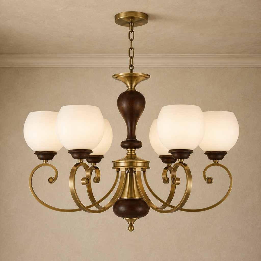 W&F Collection | Aurellane Opal Glass Chandelier