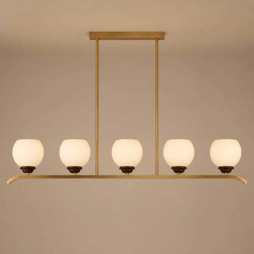 W&F Collection | Avelune Opal Globe Linear Chandelier