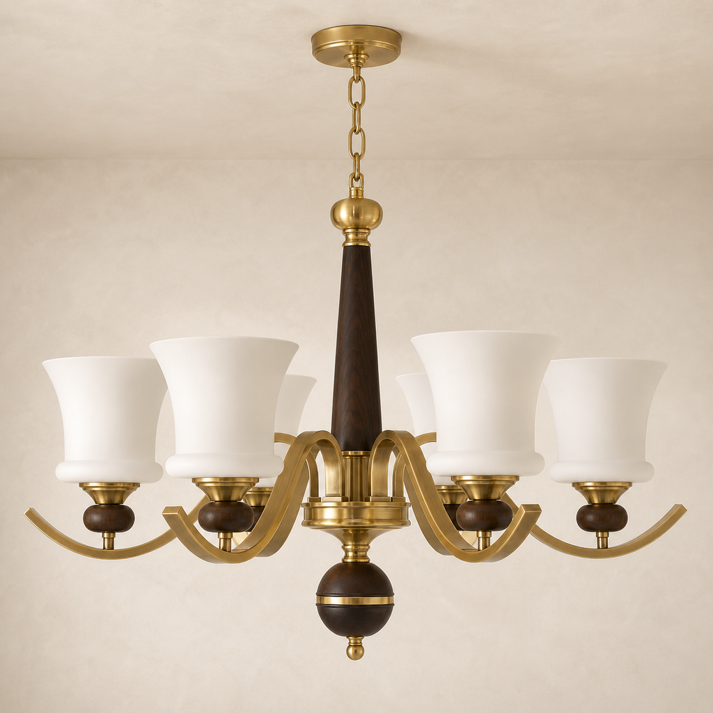 W&F Collection | Brontelle Opal Glass Chandelier
