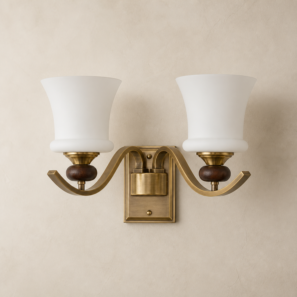 W&F Collection | Brontelle Opal Glass Wall Sconce