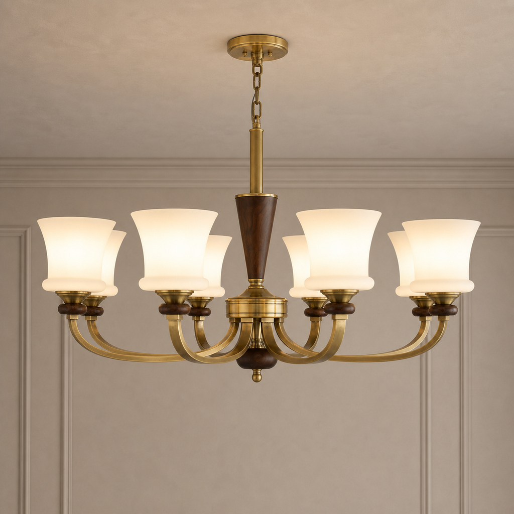 W&F Collection | Caldrienne Opal Glass Chandelier