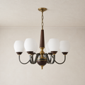 W&F Collection | Caldwell Rounded Opal Glass Chandelier