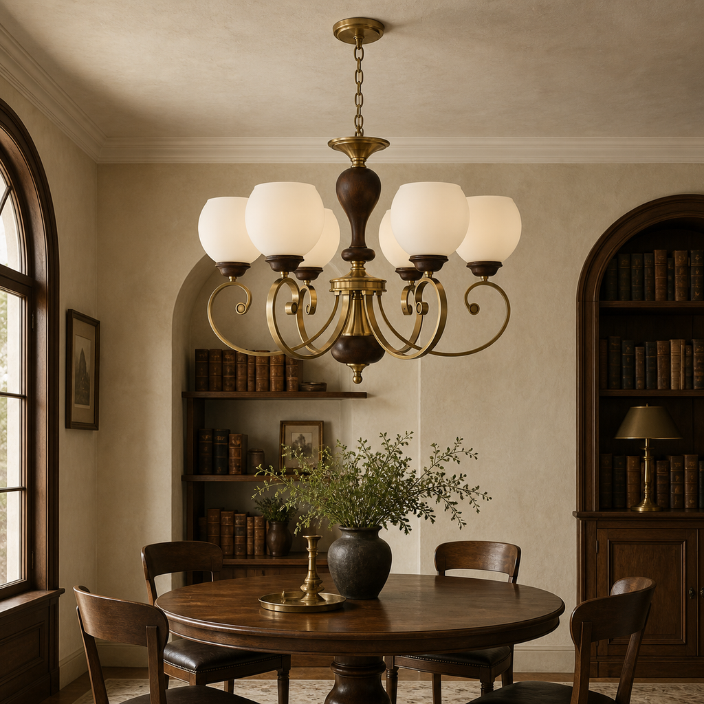 W&F Collection | Aurellane Opal Glass Chandelier