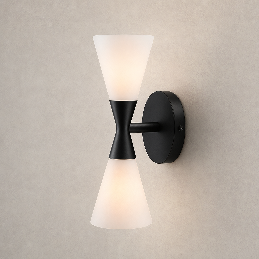 W&F Collection | Double-Ended Frosted Glass Wall Sconce