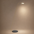 W&F Collection | Antique Brass Marble LED Floor Lamp