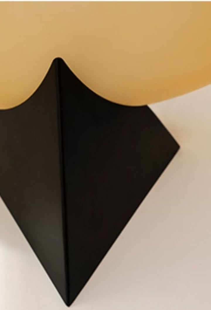 W&F Collection | Asymmetric Acid-Washed Glass Wall Sconce