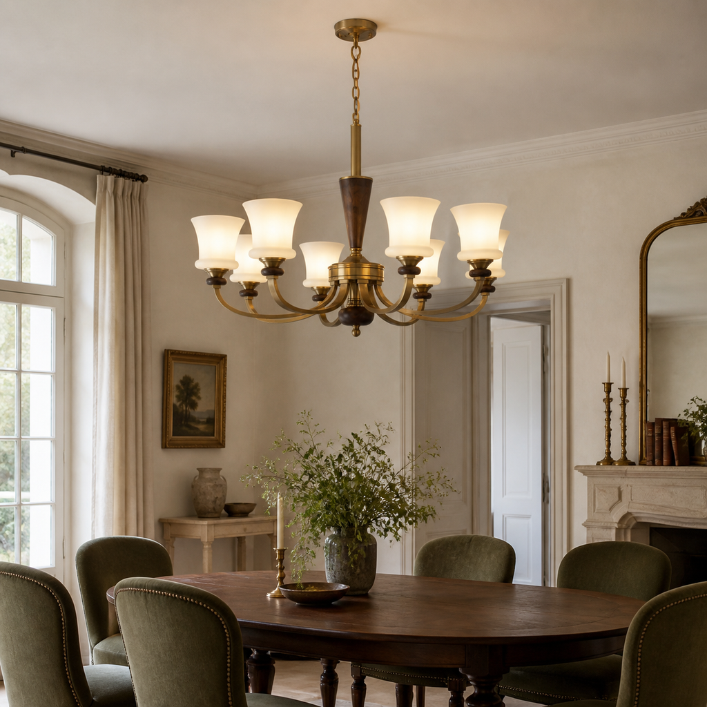 W&F Collection | Caldrienne Opal Glass Chandelier