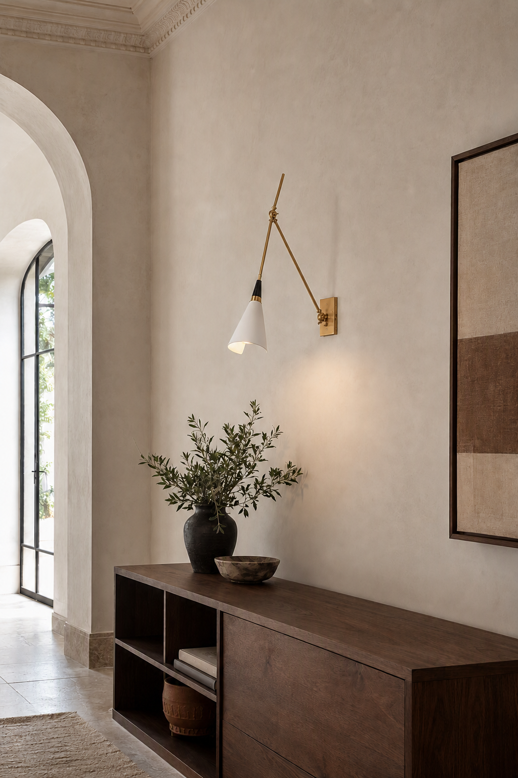W&F Collection | Adjustable Brass Wall Sconce