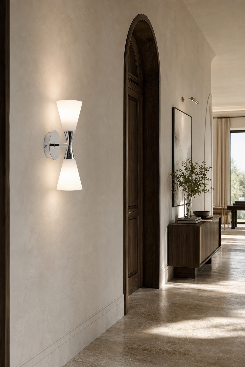 W&F Collection | Double-Ended Frosted Glass Wall Sconce