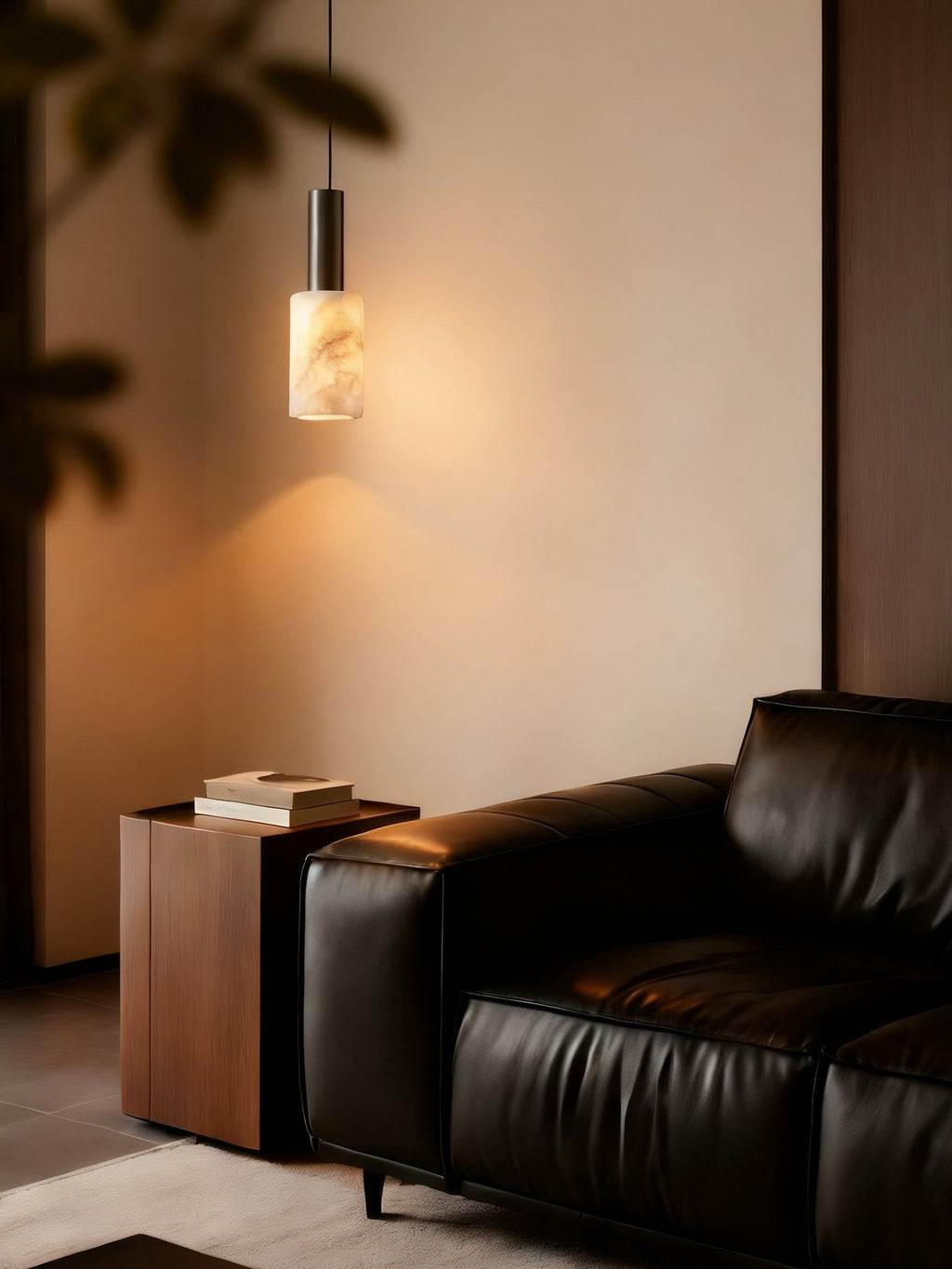W&F Collection | Azurelith Blue Crystal Cylinder Pendant Light