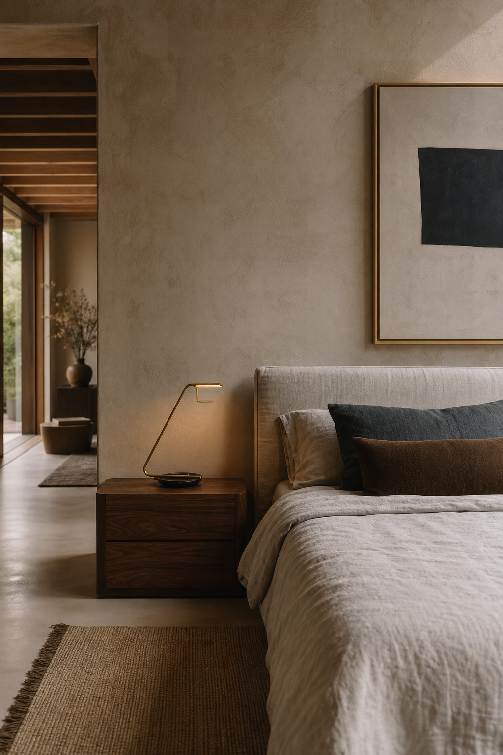W&F Collection | Antique Brass Marble LED Table Lamp