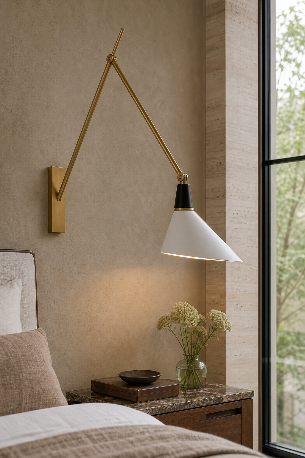 W&F Collection | Adjustable Brass Wall Sconce