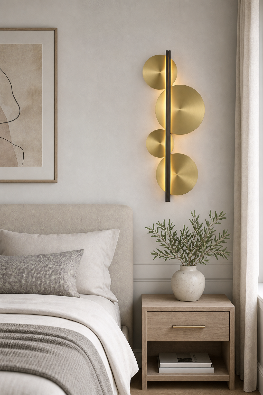 W&F Collection | Brass Disc LED Wall Sconce