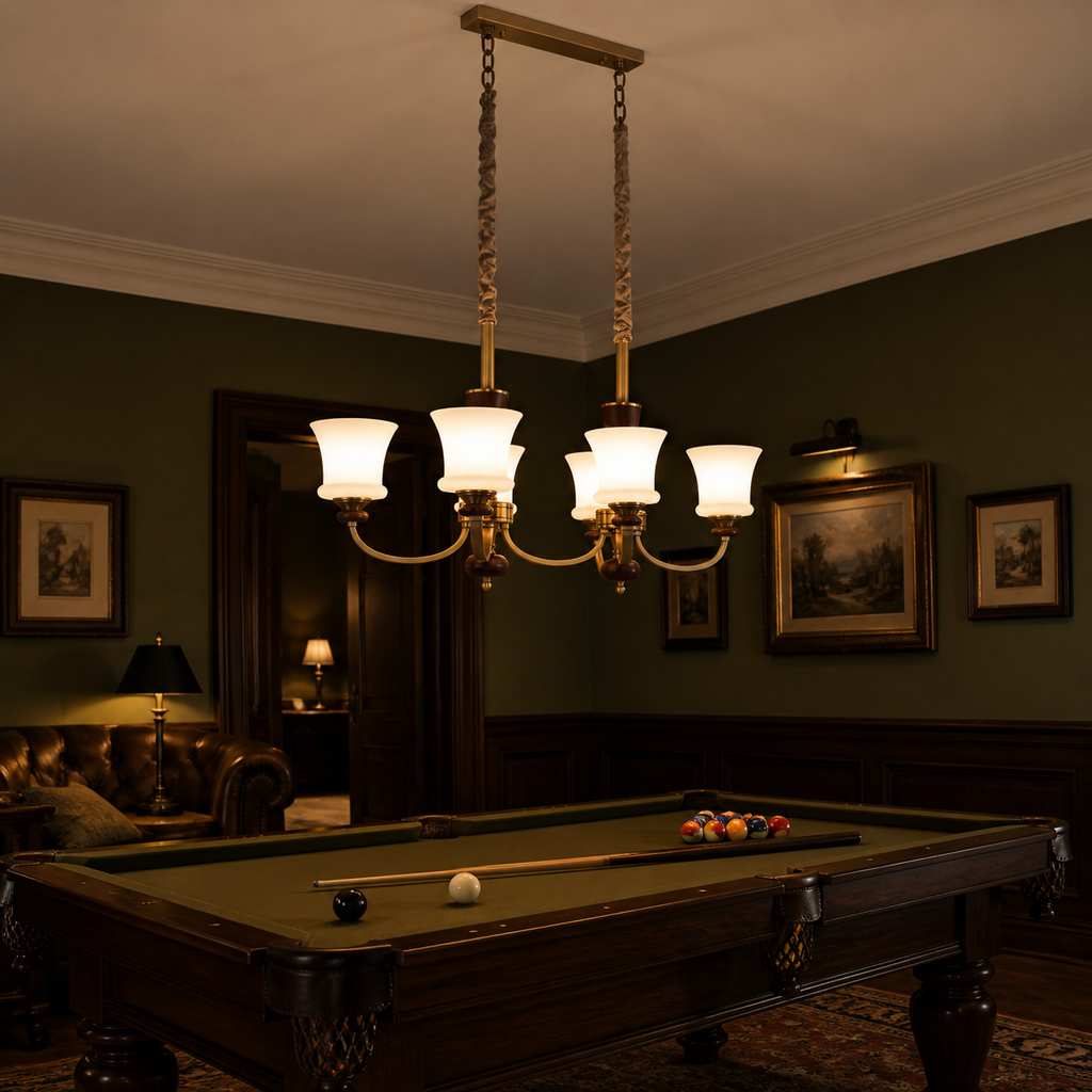 W&F Collection | Caldrienne Opal Glass Linear Chandelier