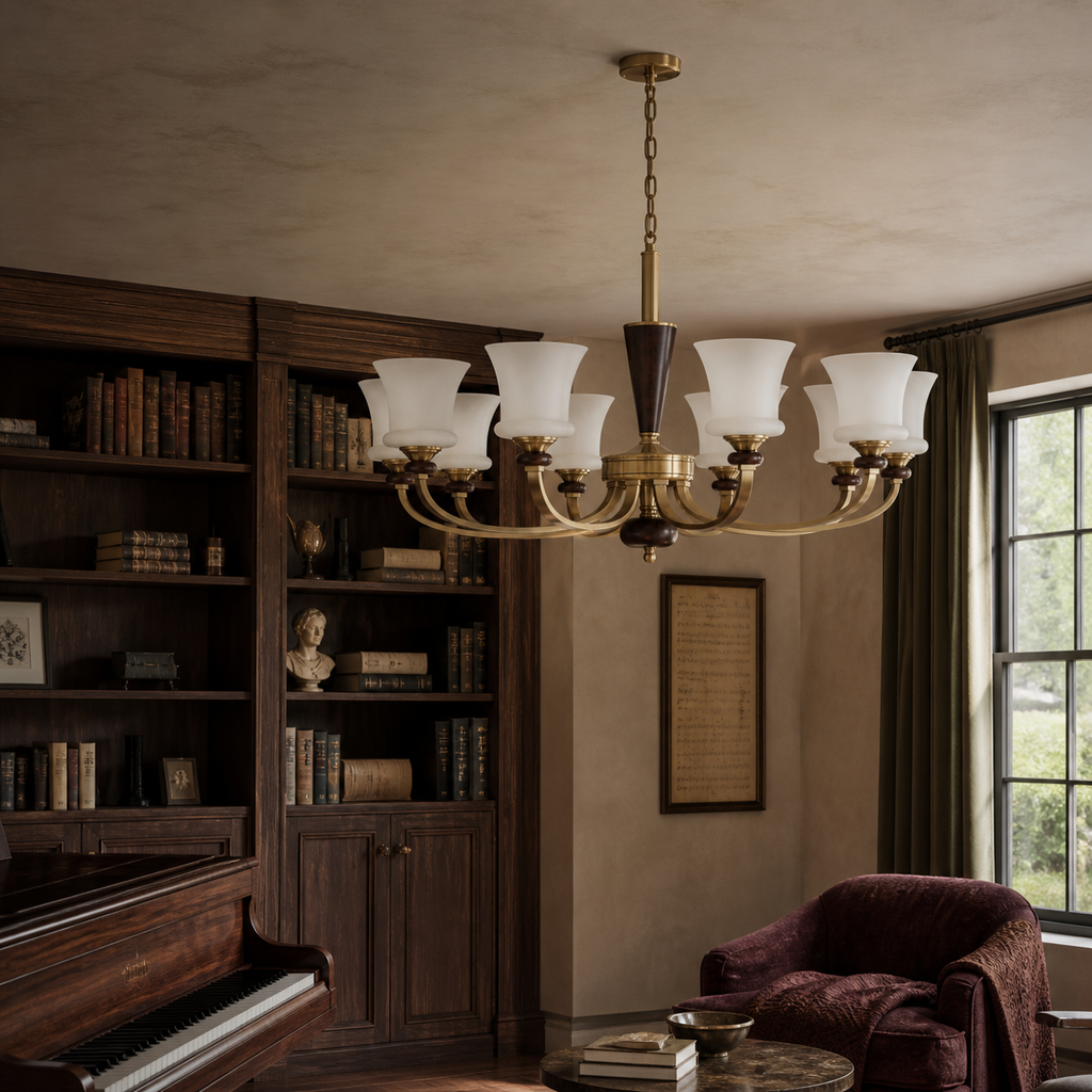 W&F Collection | Caldrienne Opal Glass Chandelier