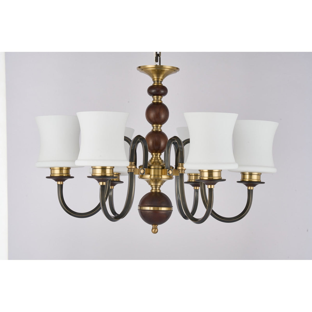 W&F Collection | Ebonelle Opal Glass Chandelier