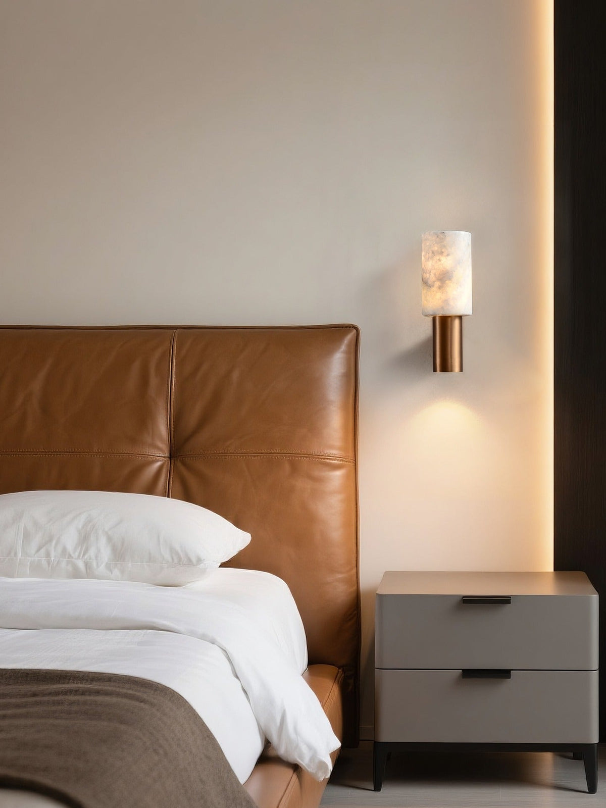 W&F Collection | Azurelith Blue Crystal Cylinder Wall Sconce