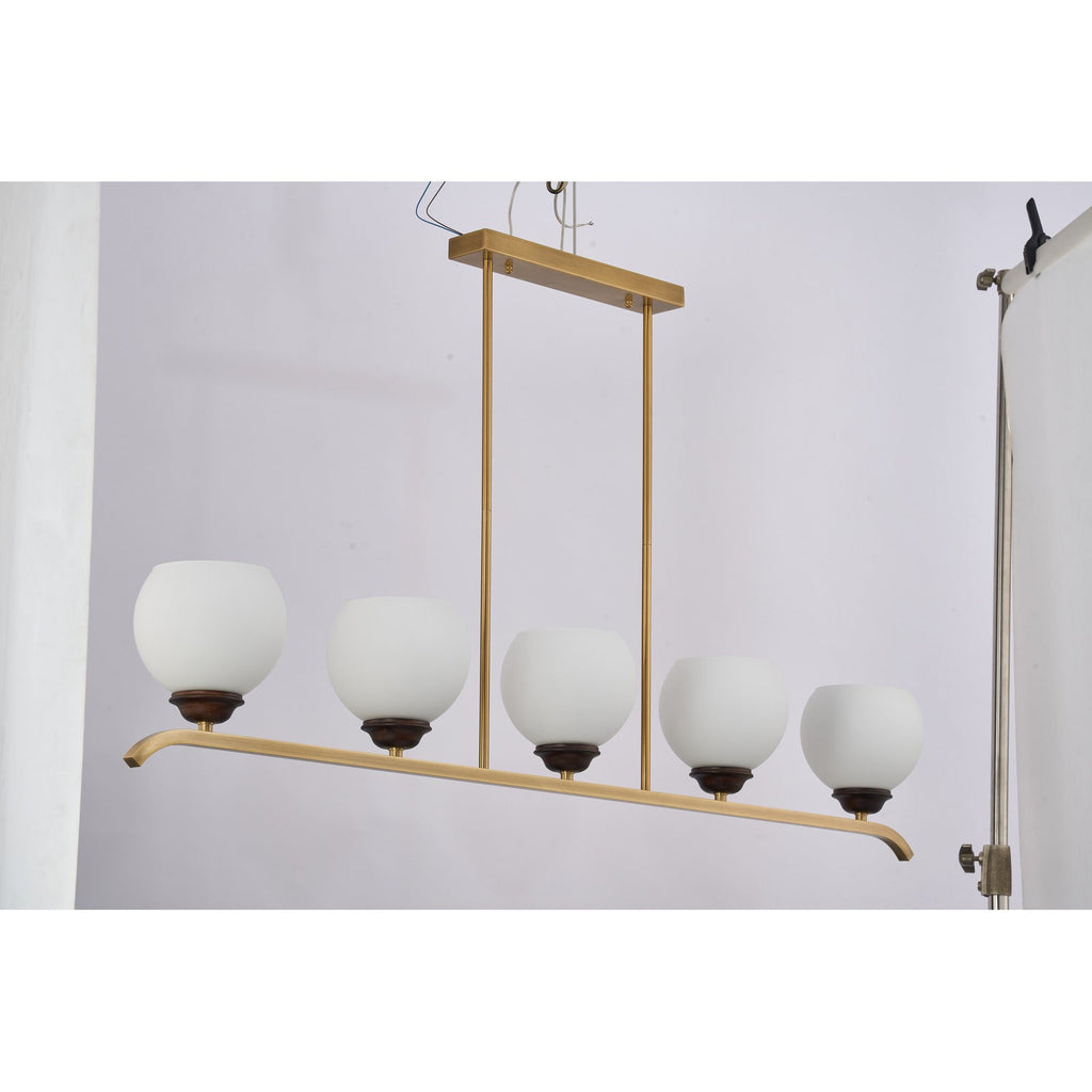 W&F Collection | Avelune Opal Globe Linear Chandelier