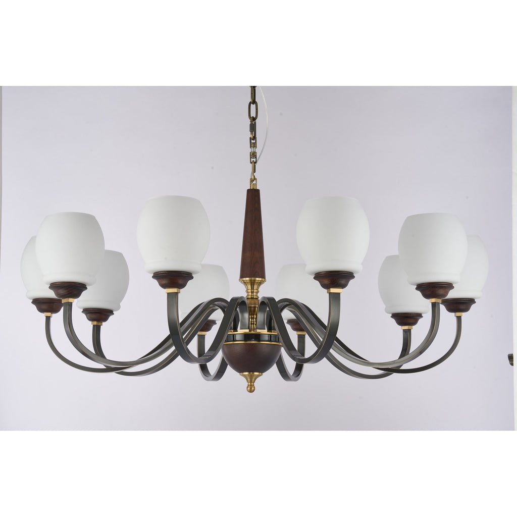 W&F Collection | Caldwell Rounded Opal Glass Chandelier