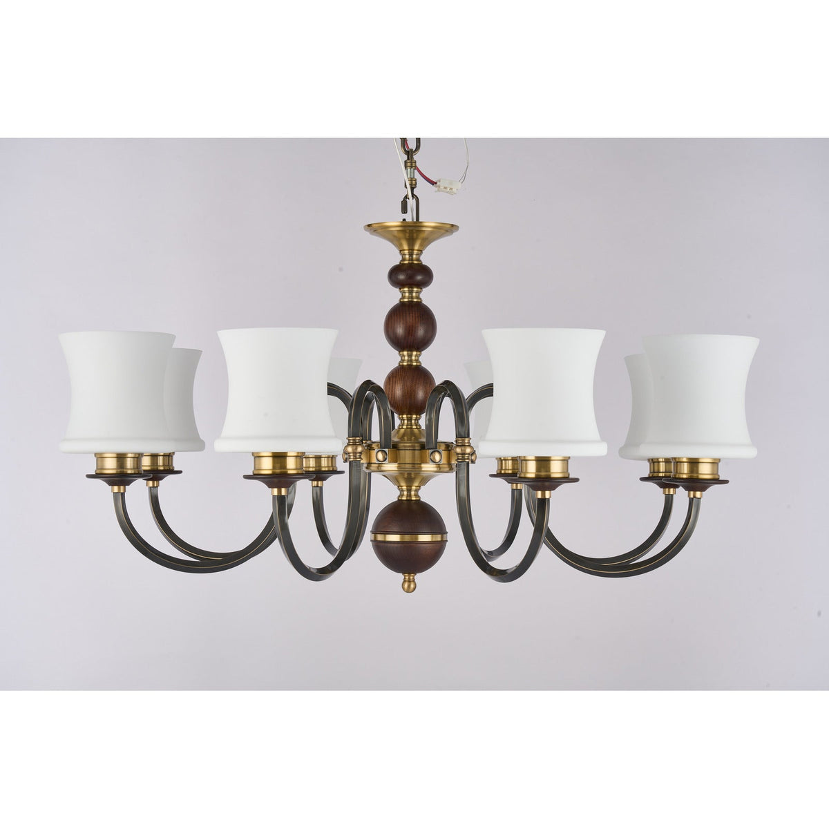 W&F Collection | Ebonelle Opal Glass Chandelier