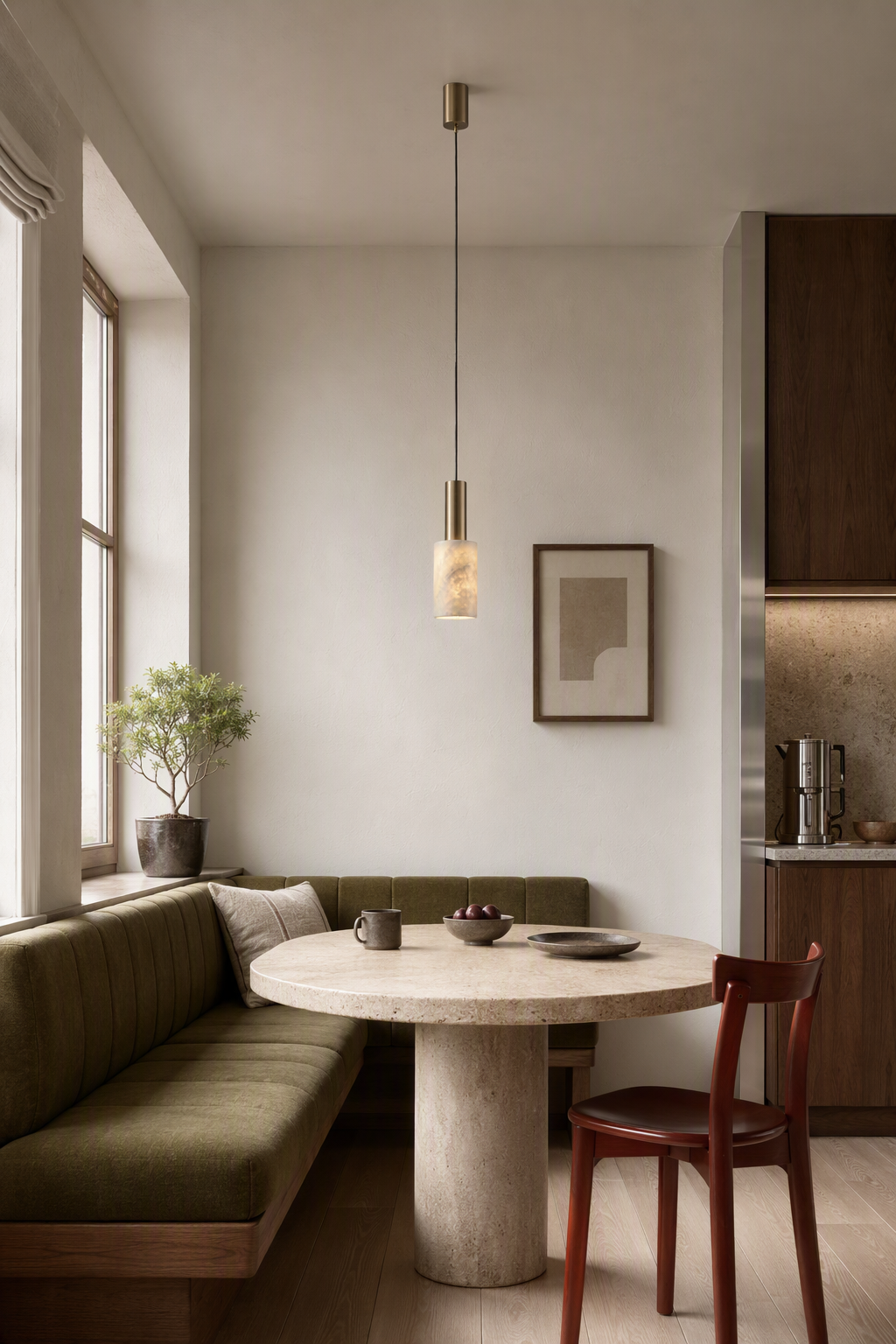 W&F Collection | Azurelith Blue Crystal Cylinder Pendant Light