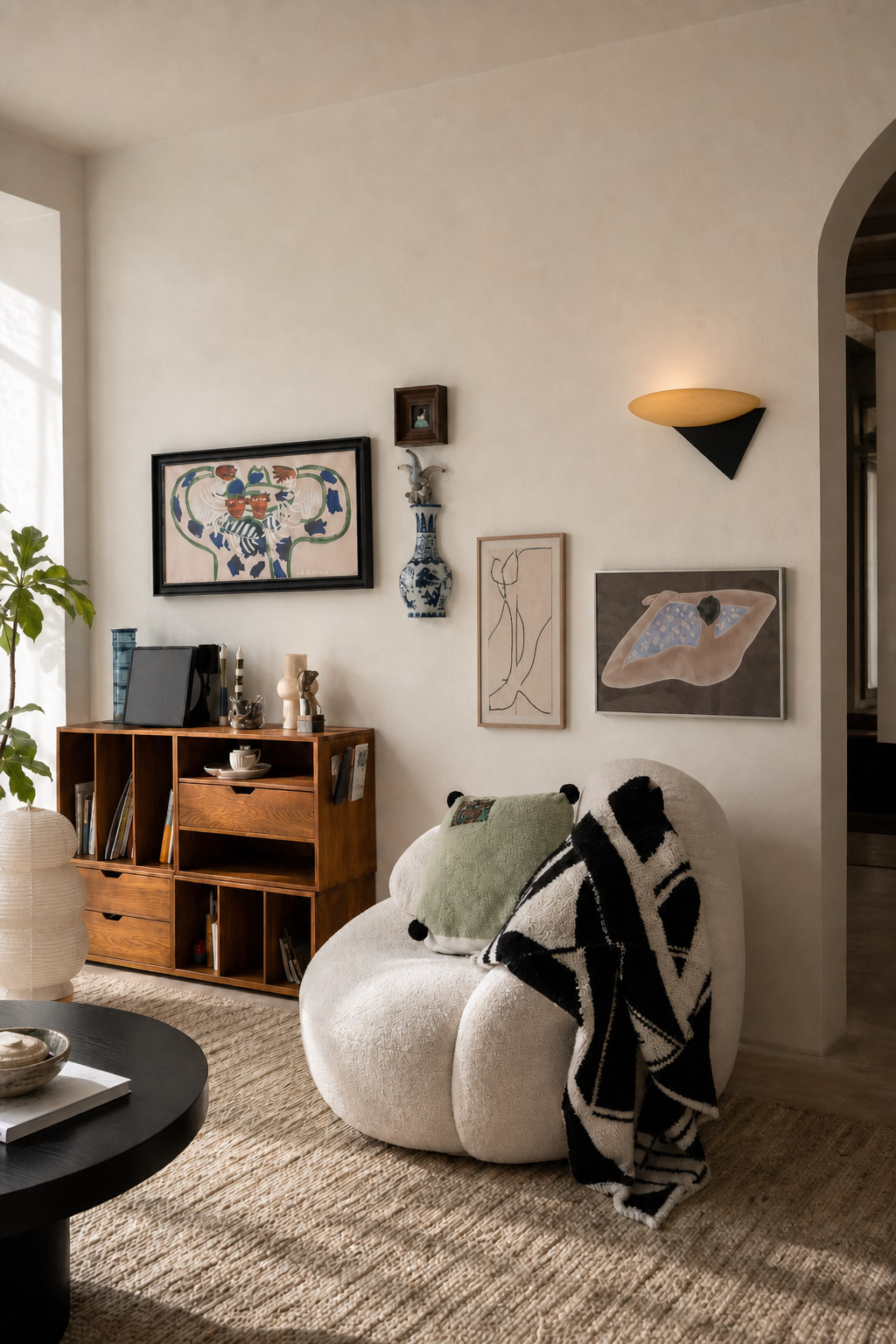 W&F Collection | Asymmetric Acid-Washed Glass Wall Sconce