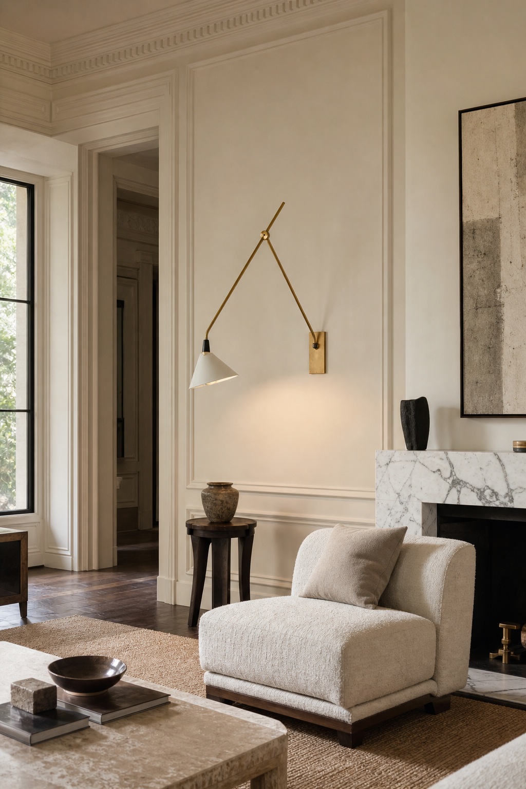 W&F Collection | Adjustable Brass Wall Sconce