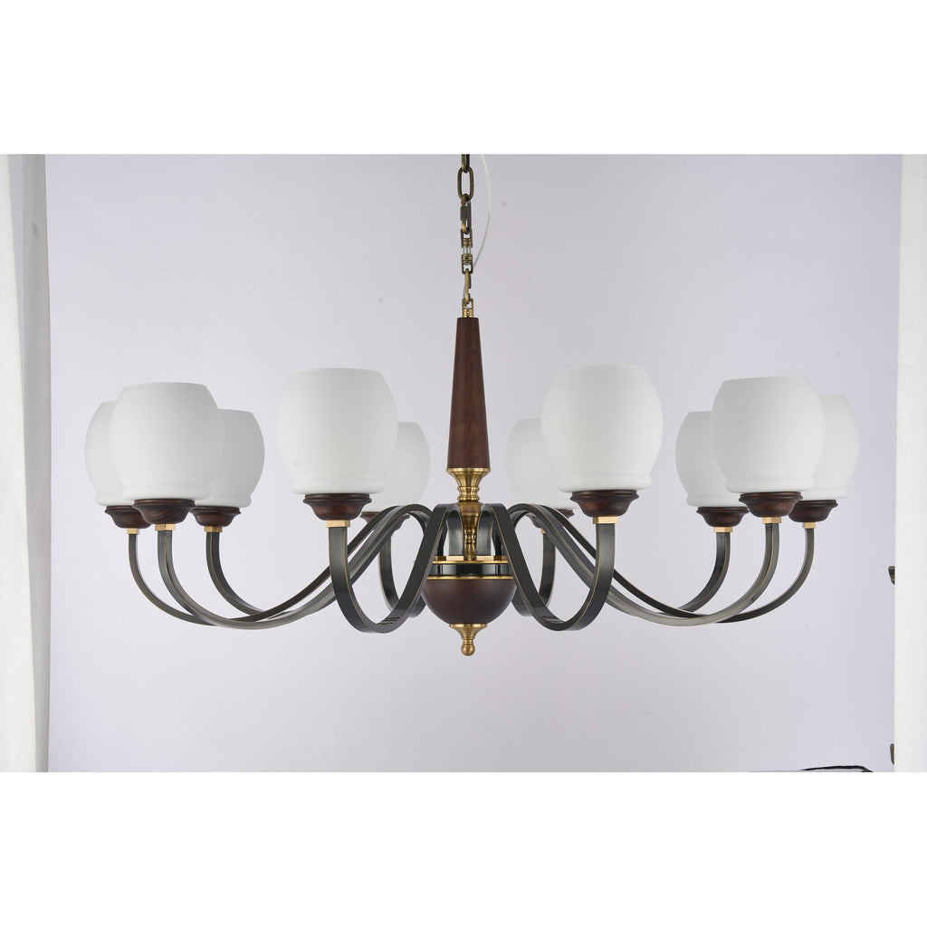 W&F Collection | Caldwell Rounded Opal Glass Chandelier