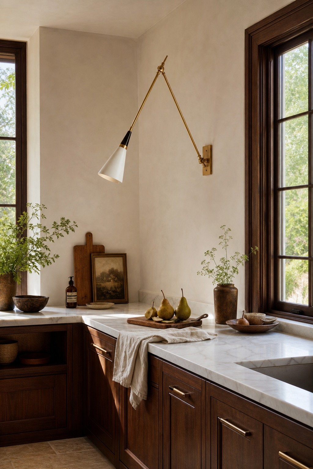 W&F Collection | Adjustable Brass Wall Sconce