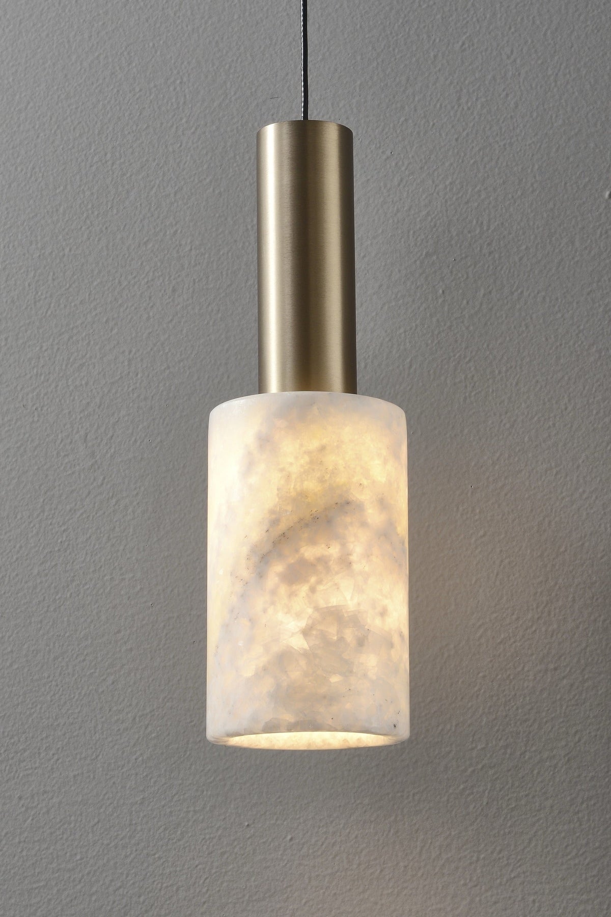W&F Collection | Azurelith Blue Crystal Cylinder Pendant Light