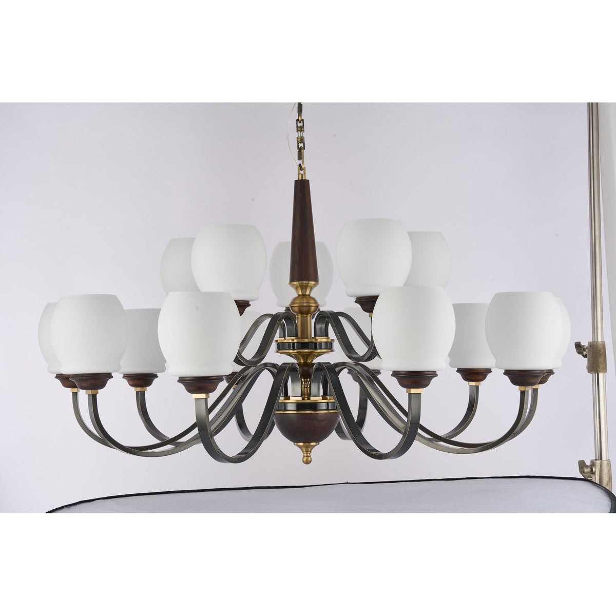 W&F Collection | Caldwell Rounded Opal Glass Chandelier