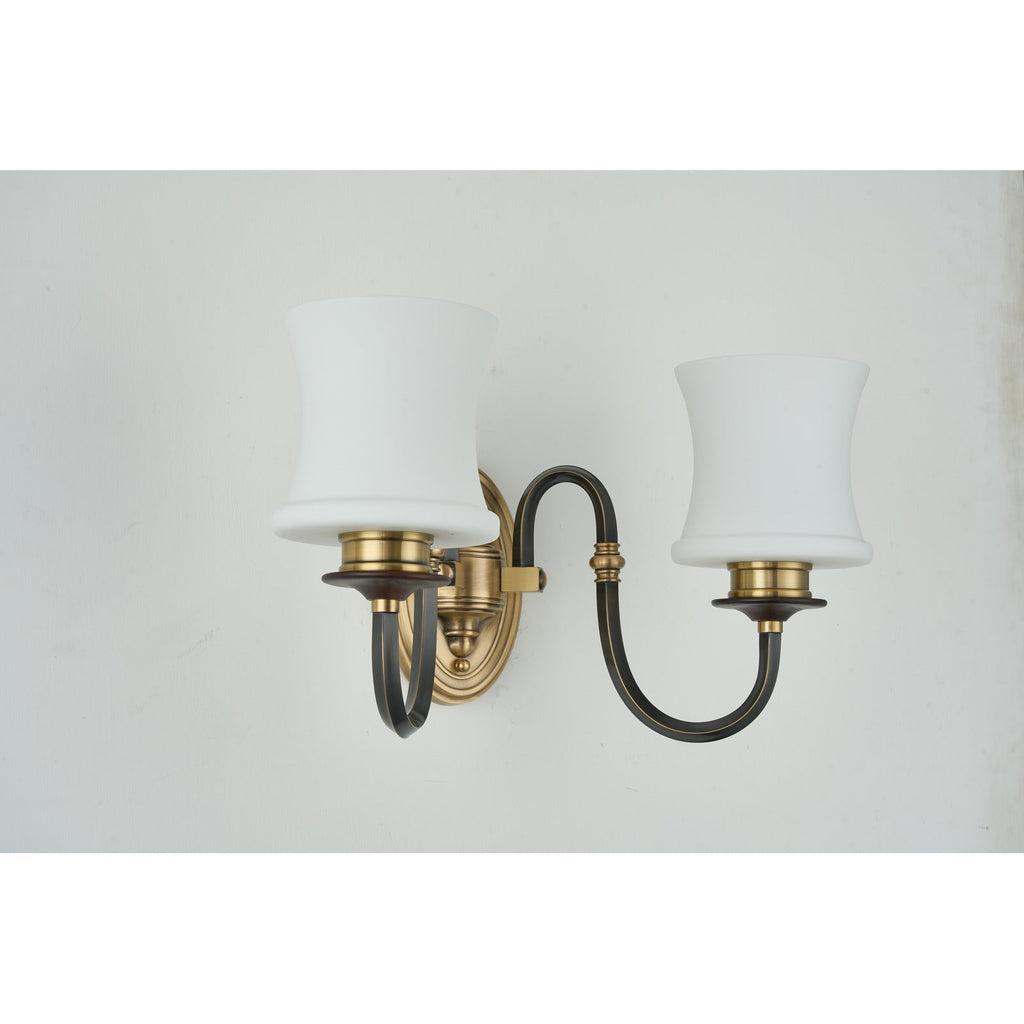 W&F Collection | Ebonelle Opal Glass Wall Sconce