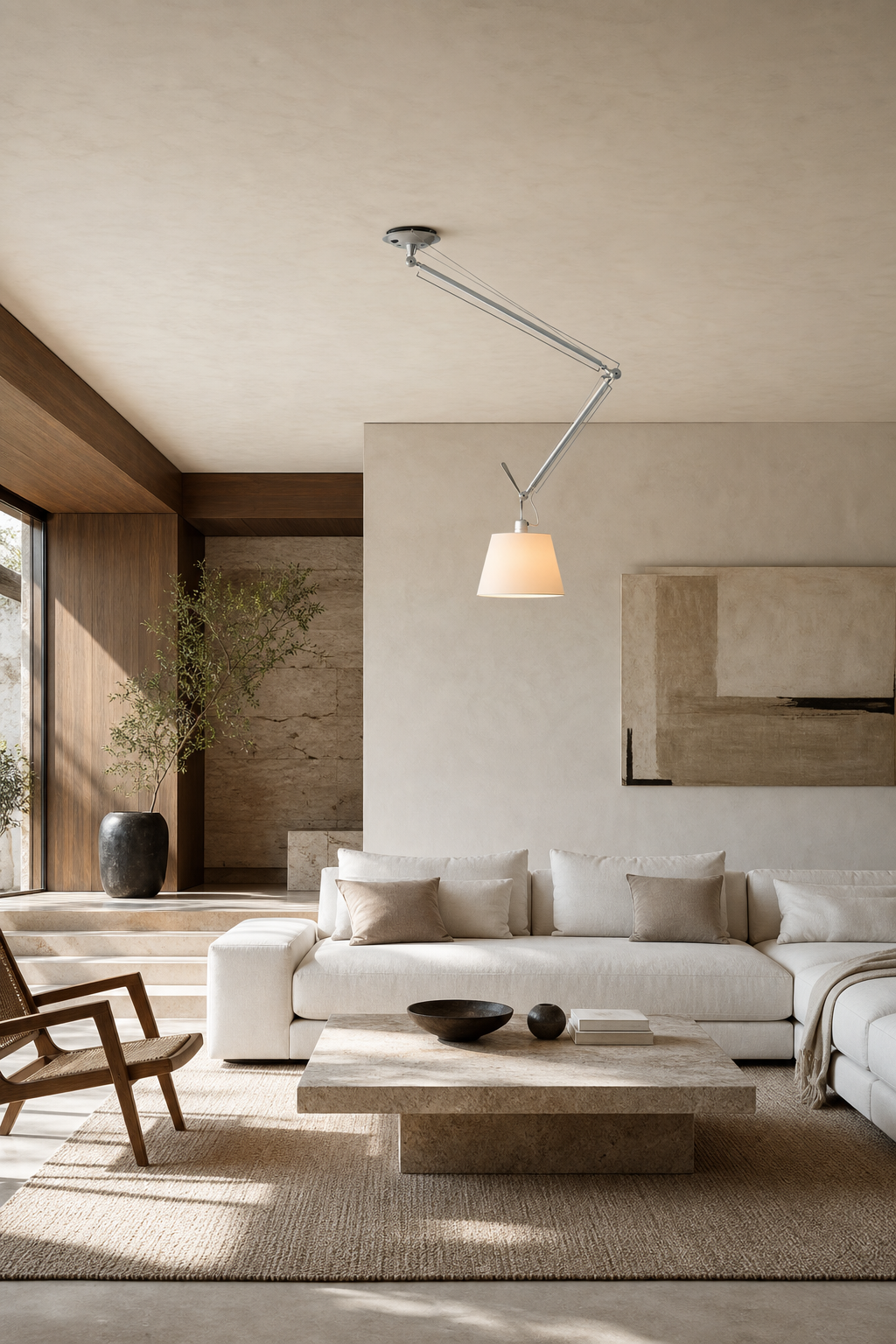 W&F Collection | Bauhaus Adjustable Swing Arm Pendant Light