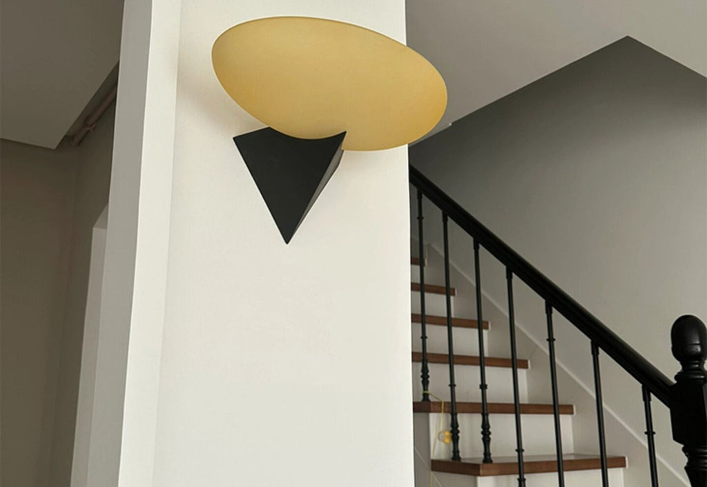 W&F Collection | Asymmetric Acid-Washed Glass Wall Sconce