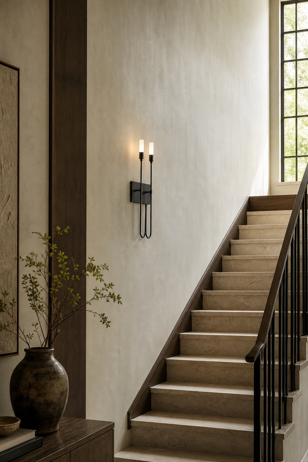 W&F Collection | Double Arrow Brass and Acrylic Wall Sconce