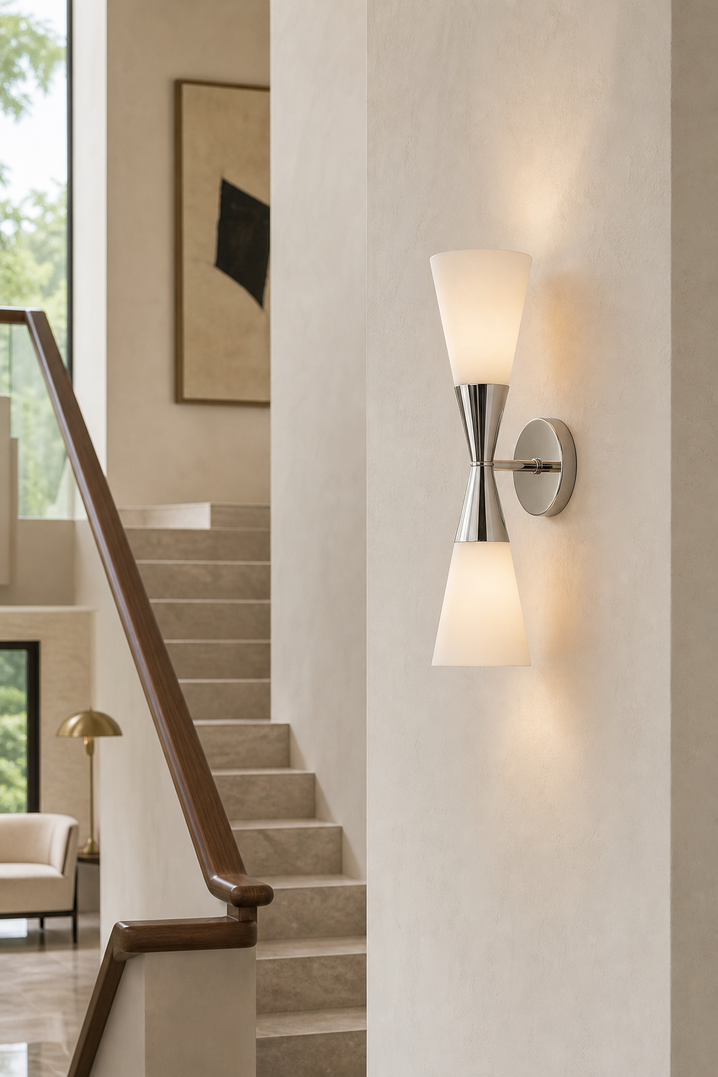 W&F Collection | Double-Ended Frosted Glass Wall Sconce
