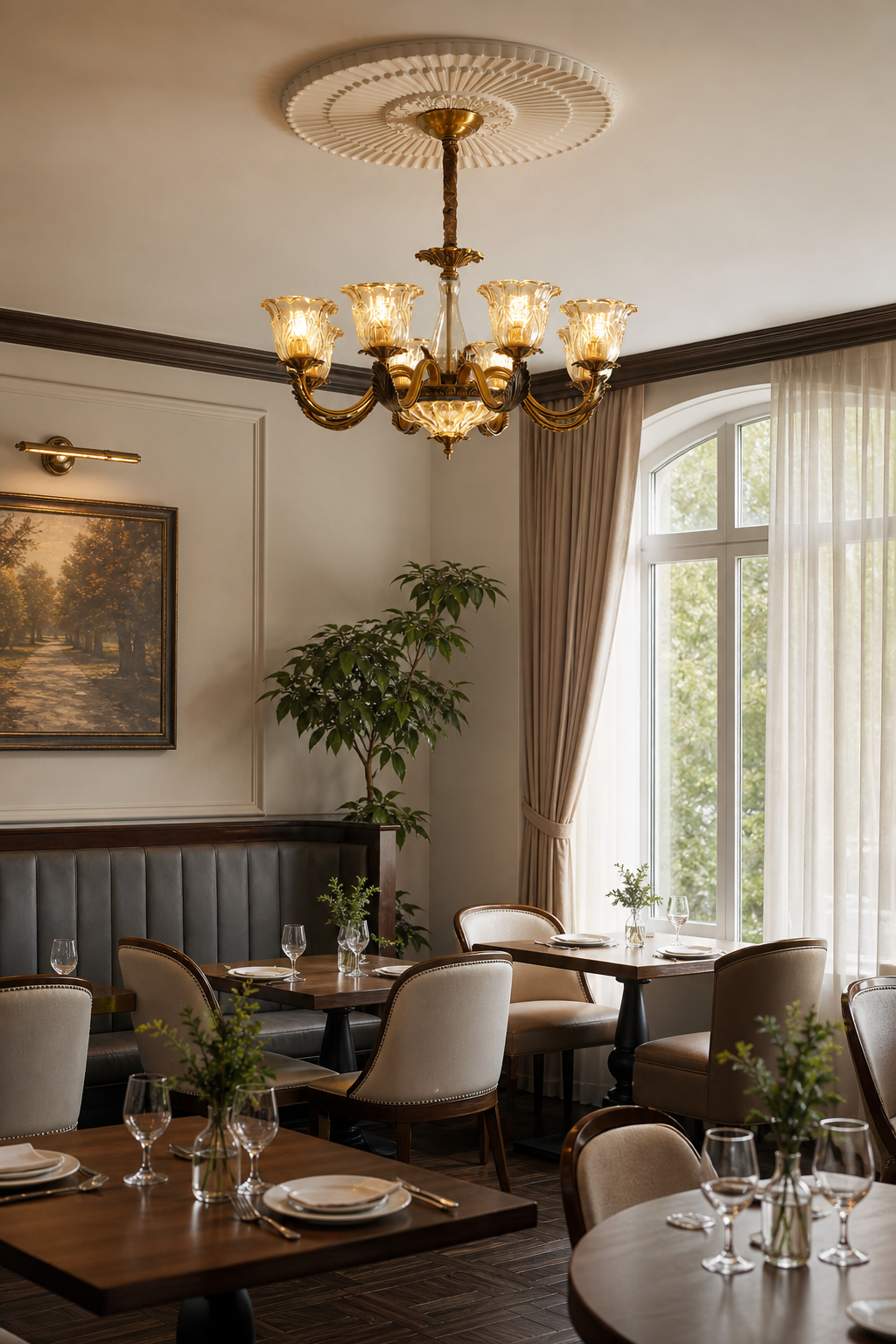 W&F Collection | Baroque Floral Glass Chandelier