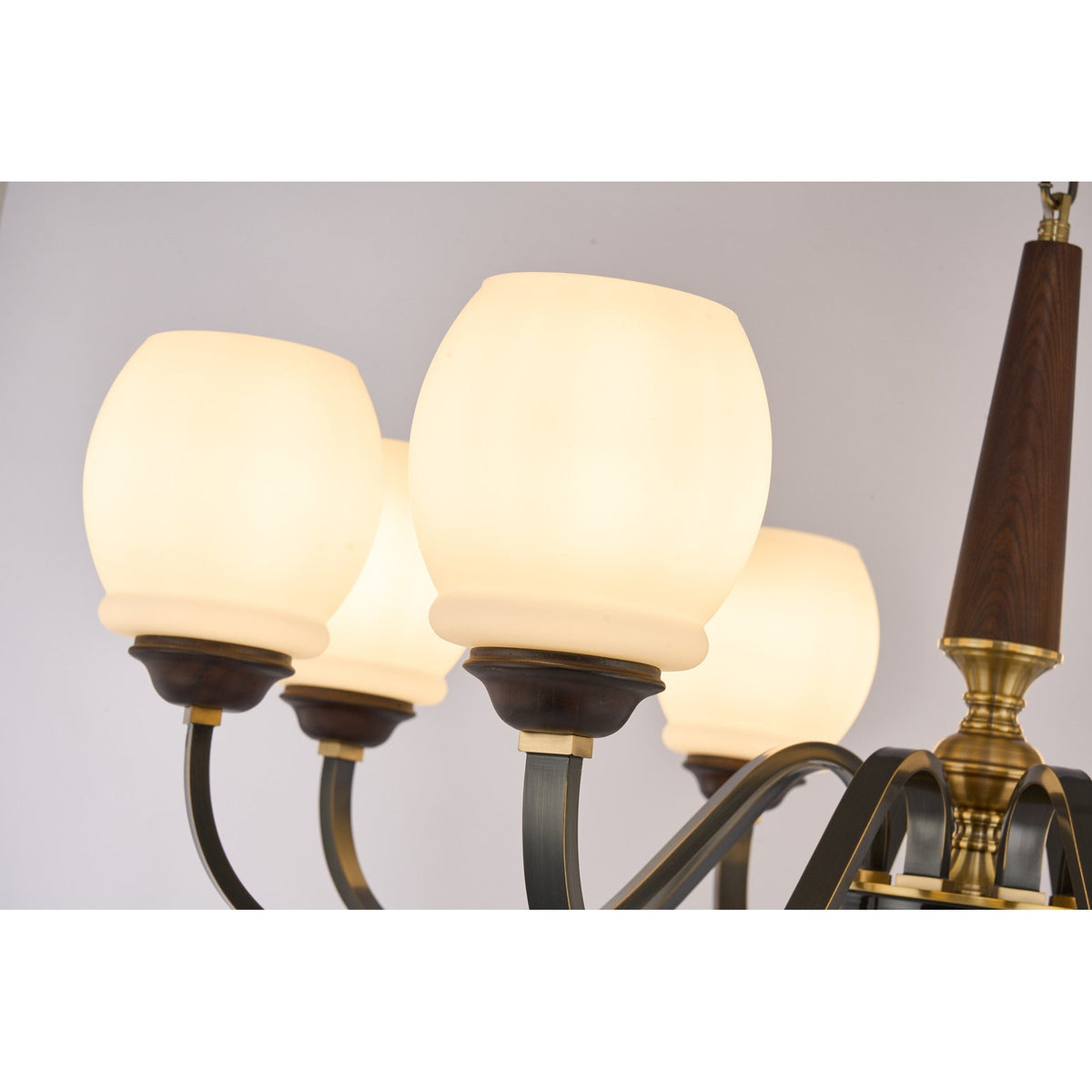 W&F Collection | Caldwell Rounded Opal Glass Chandelier