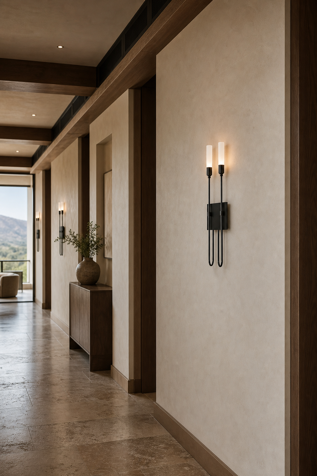 W&F Collection | Double Arrow Brass and Acrylic Wall Sconce