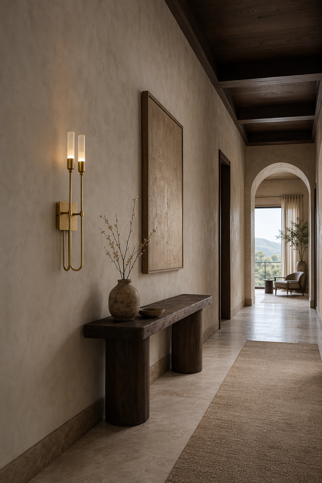W&F Collection | Double Arrow Brass and Acrylic Wall Sconce