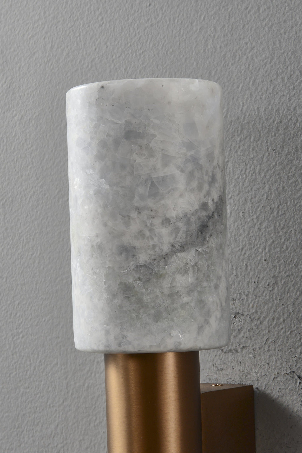 W&F Collection | Azurelith Blue Crystal Cylinder Wall Sconce