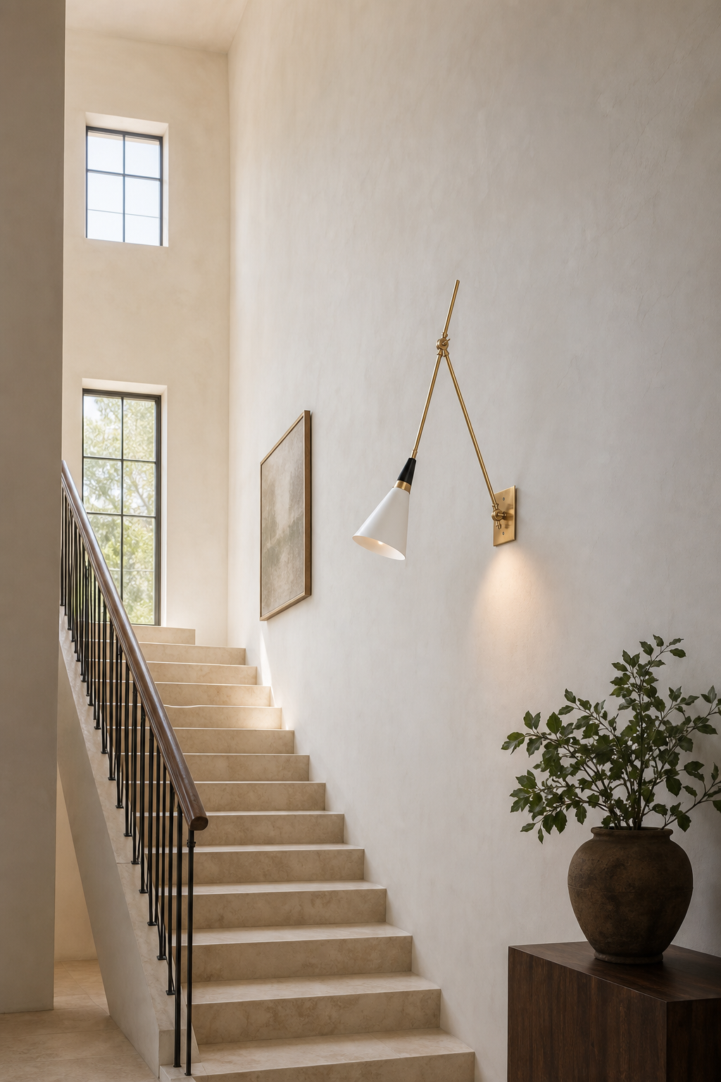 W&F Collection | Adjustable Brass Wall Sconce