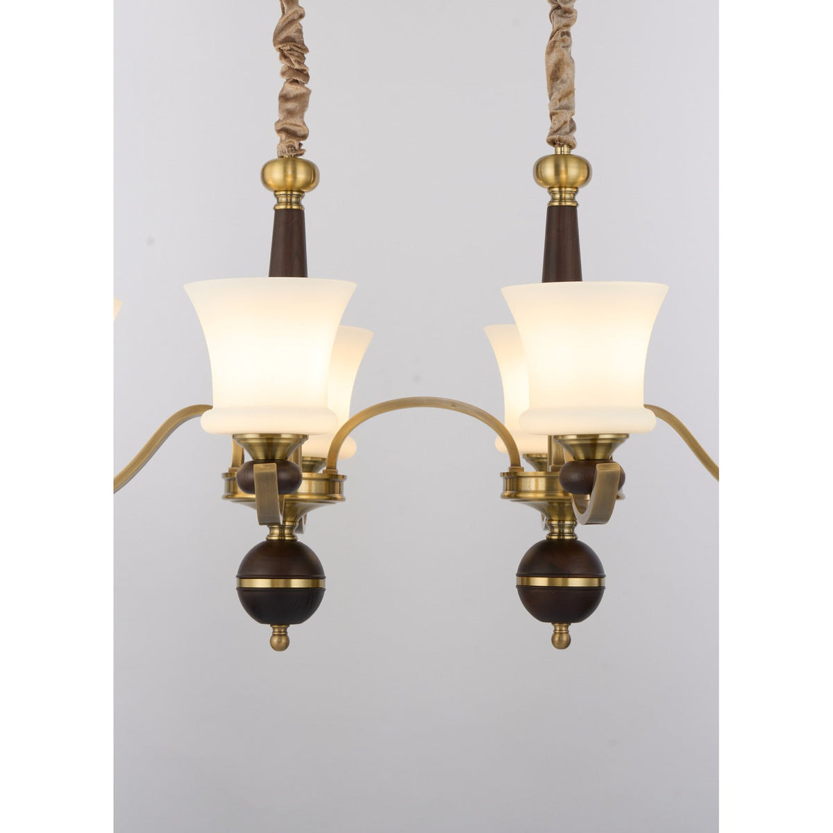 W&F Collection | Brontelle Opal Glass Linear Chandelier