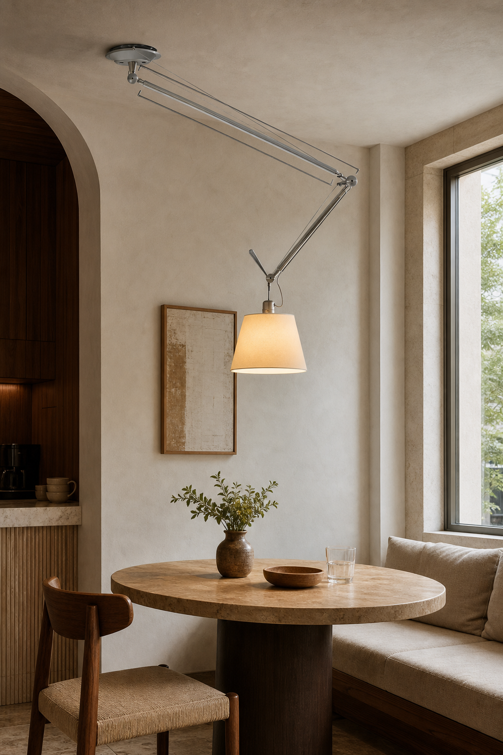 W&F Collection | Bauhaus Adjustable Swing Arm Pendant Light