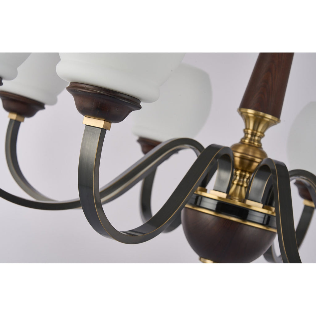 W&F Collection | Caldwell Rounded Opal Glass Chandelier