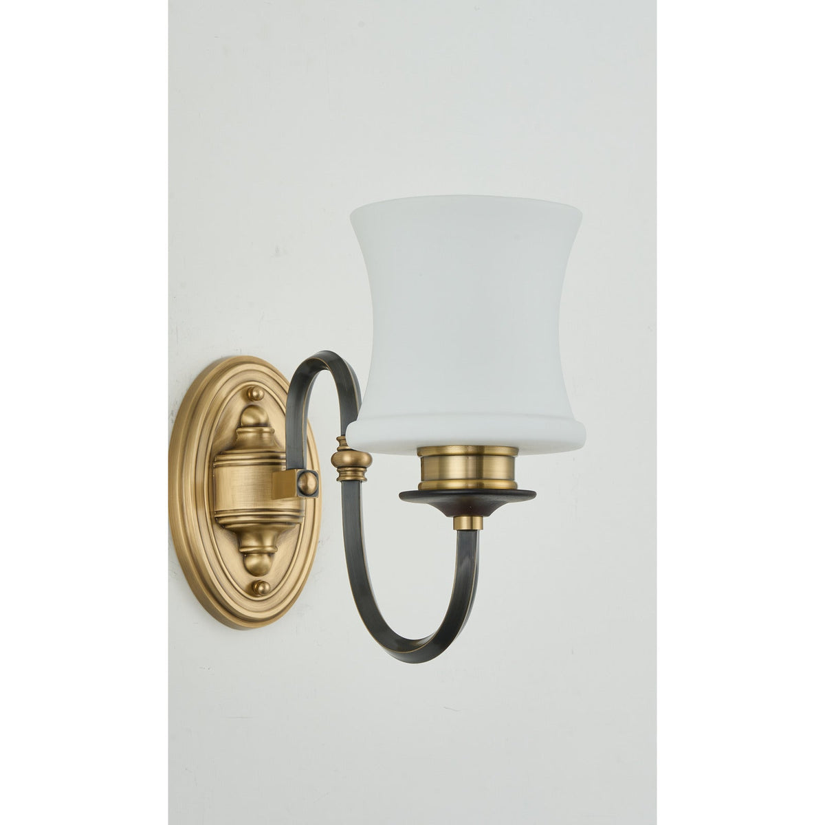 W&F Collection | Ebonelle Opal Glass Wall Sconce