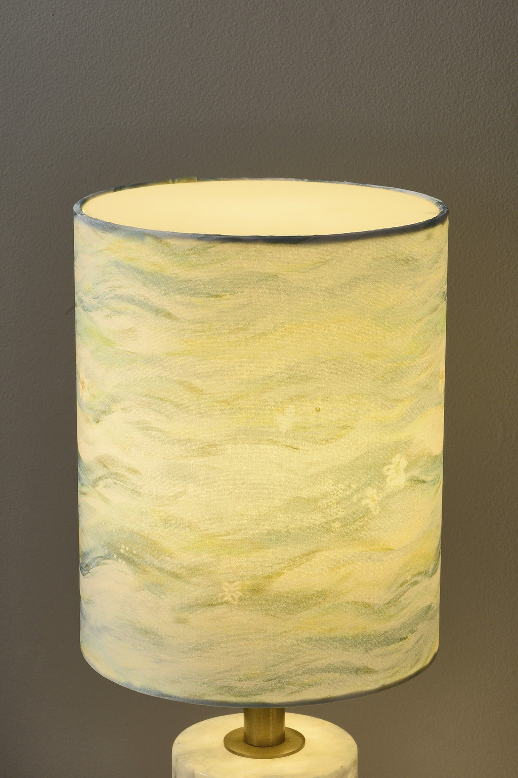 W&F Collection | Brazilian Natural Stone Table Lamp with Fabric Shade