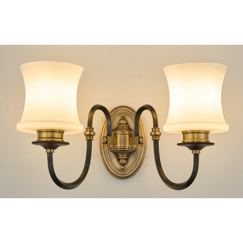W&F Collection | Ebonelle Opal Glass Wall Sconce